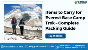 Items to Carry for Everest Base Camp Trek