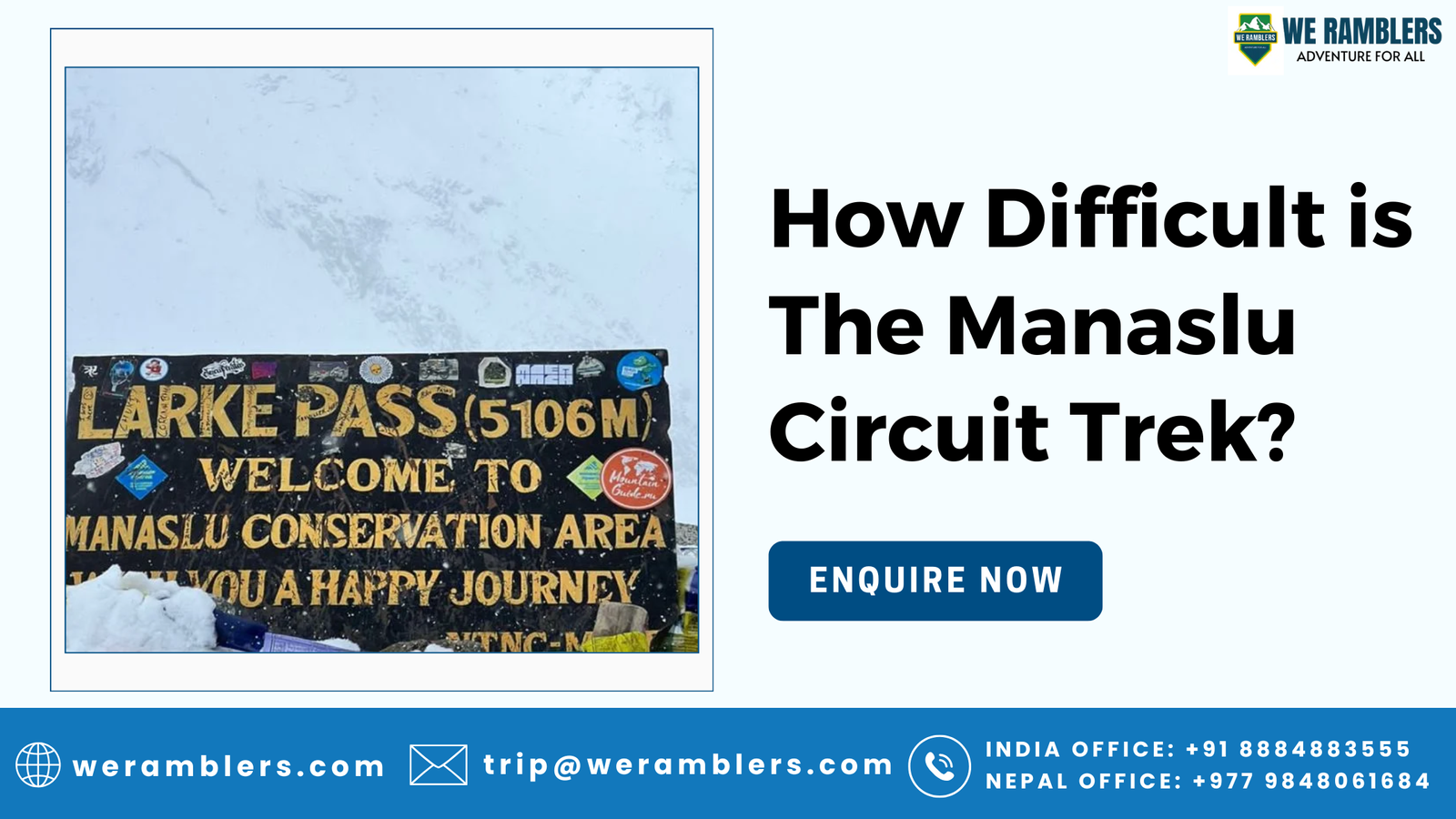 How Difficult is The Manaslu Circuit Trek?