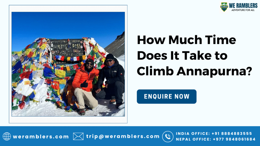 How much time does it take to climb Annapurna?