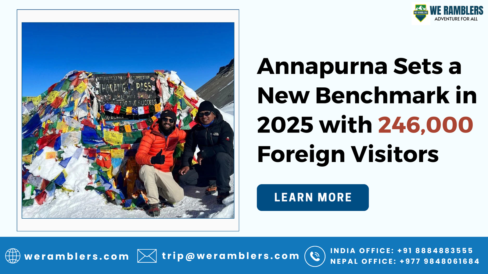 Nepal’s Annapurna Region Sees Record Tourist Arrivals in First Ten Months of 2025