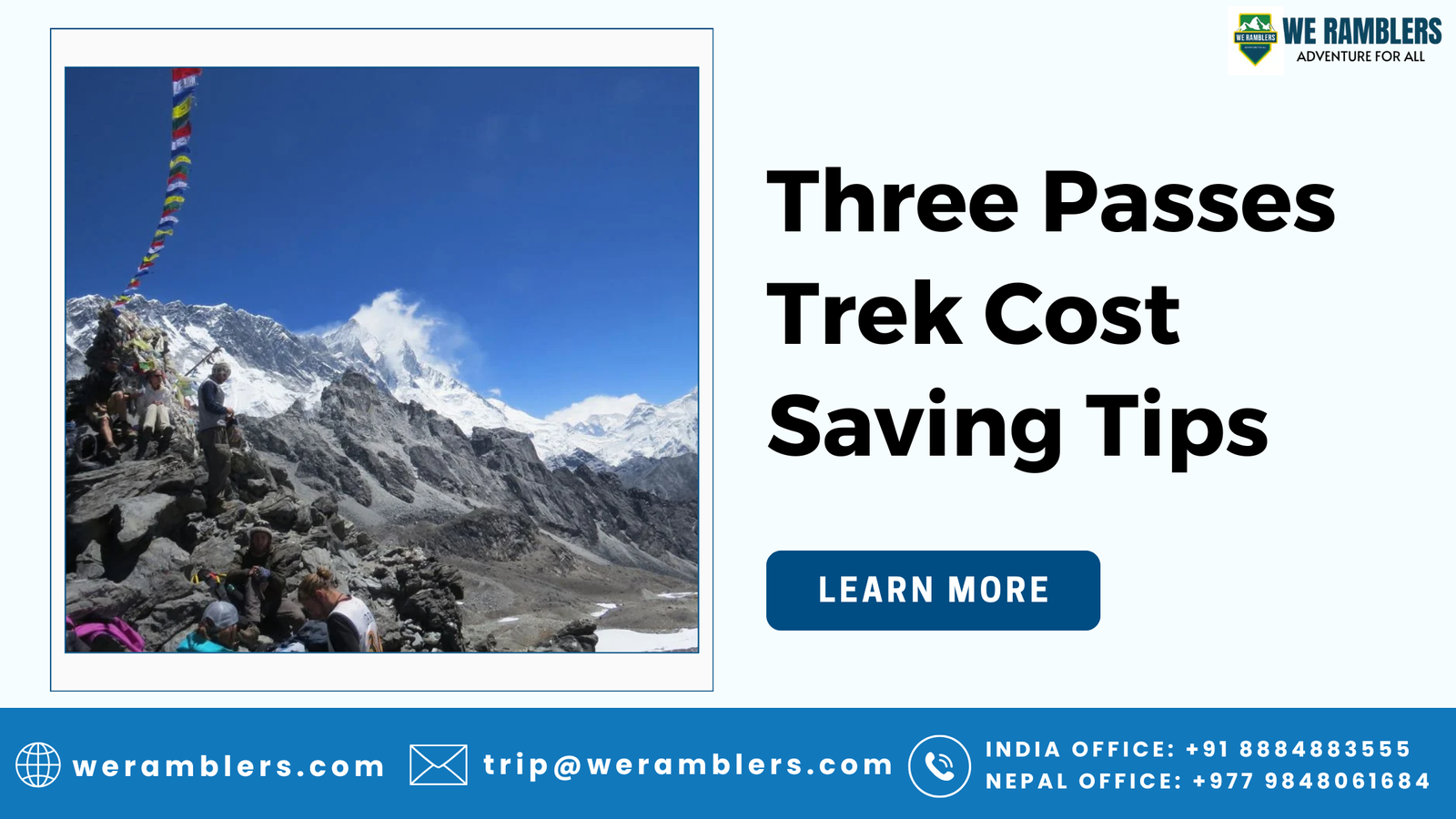 Three Passes Trek Cost Saving Tips