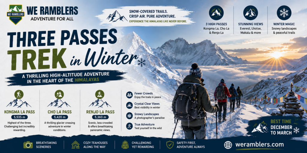 Three Passes Trek in Winter